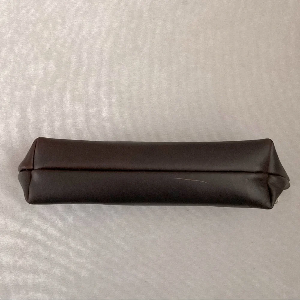 Portland Leather Goods Espresso Brown Leather Long Zip Carrying Case